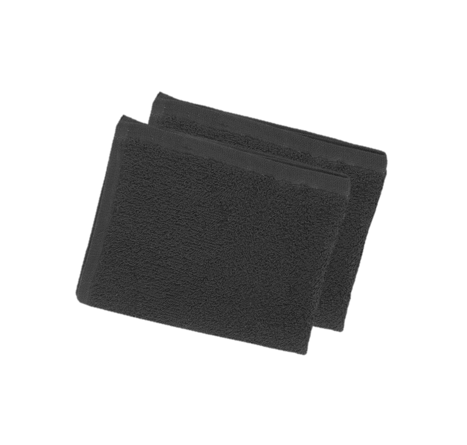 Economic bleachproof towels, 100 cotton, 16" x 27". Black. 12/pack L