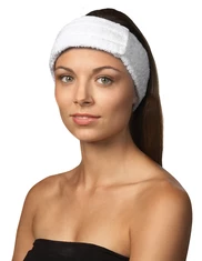 Sikline Terrycloth headband. Self-adhesive closure - White