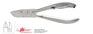 Stainless Steel Nail Nipper Concave Jaw, Single Spring, 4.75"