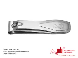 Straight Head Nail Clipper (Stainless Steel)