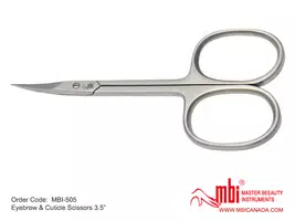 Stainless Steel Eyebrow & Cuticle Scissor Curved 3.5"