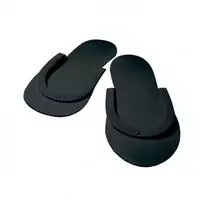 ECO-FRIENDLY E.V.A. foam spa slippers with non-skid soles. Black.