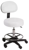 Equipro Round Air Lift Stool with Backrest
